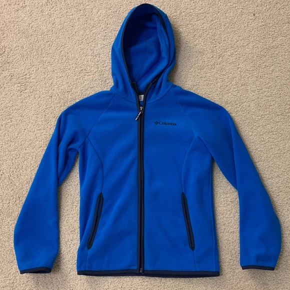 Columbia Youth Fleece Full-Zip Royal Blue Jacket - Picture 8 of 9
